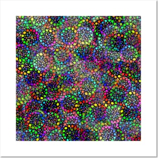 Medley of Rainbow Dot Pattern Posters and Art